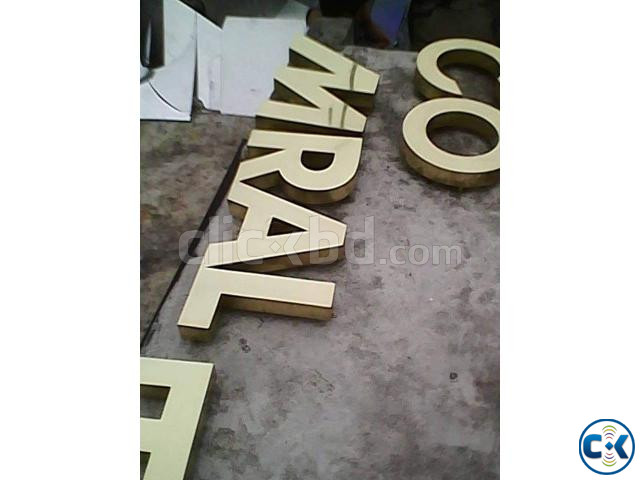 Golden SS 3D Letter OR Acrylic Letter Making Fixing large image 2