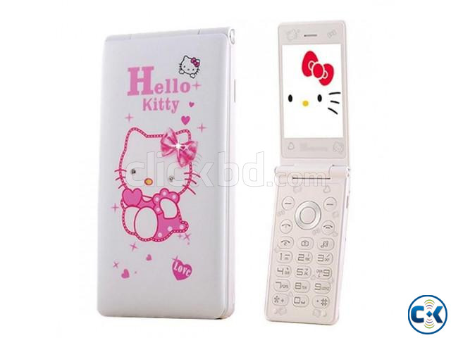 Hello Kitty D10 Folding Mobile Phone Touch Display Dual Sim large image 0