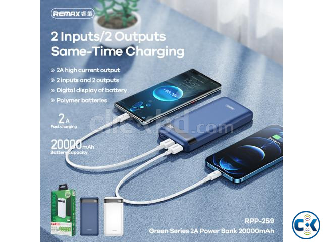 REMAX RPP 259 20000mAh 37WH Power Bank With 2 out port 2 i large image 1