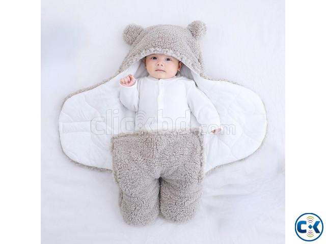 Baby Sleeping Bag Ultra-Soft Fluffy Fleece Newborn Receiving large image 0