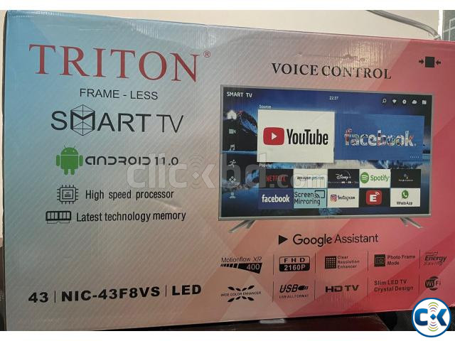 Triton Official NIC-43F8VS 43 Voice Control LED Smart TV large image 0