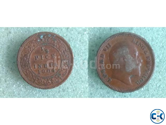 Coin british rule half Poisha 1904 Copper  large image 0