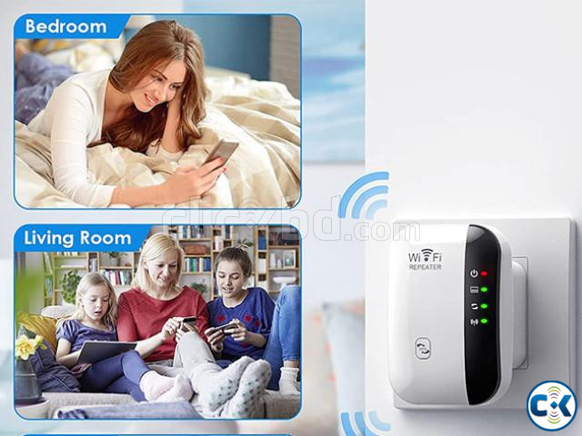 Wireless WiFi Repeater 300Mbps Router WiFi Signal Amplifier large image 1