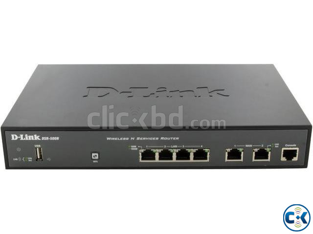 D- Link DSR-500 Dual WAN 4-Port Gigabit VPN Router. large image 0