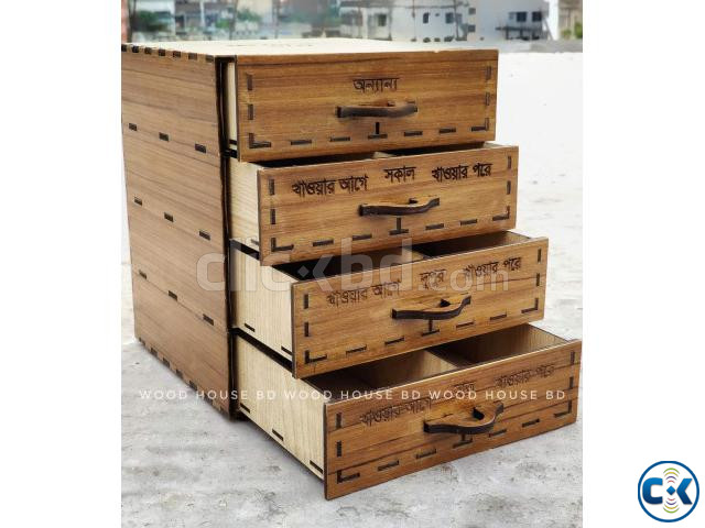 Wooden medicine box large image 0