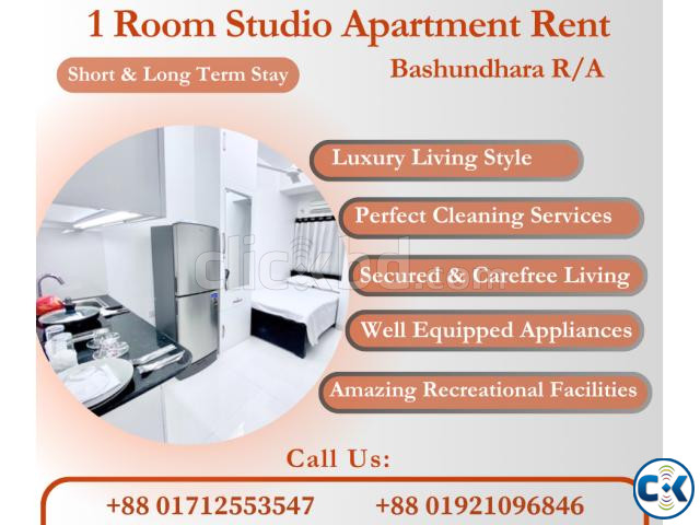 1Bedroom Furnished Studio Apartment RENT in Bashundhara R A large image 0