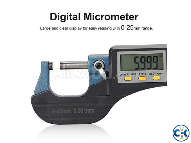 Digital Micrometer 0-25mm With Large Display large image 2