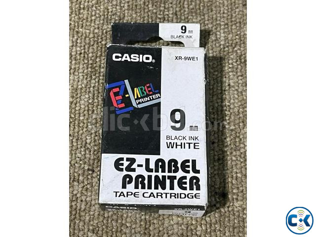 Casio Label Maker Cartridge Yellow Tape Black Ink  large image 0