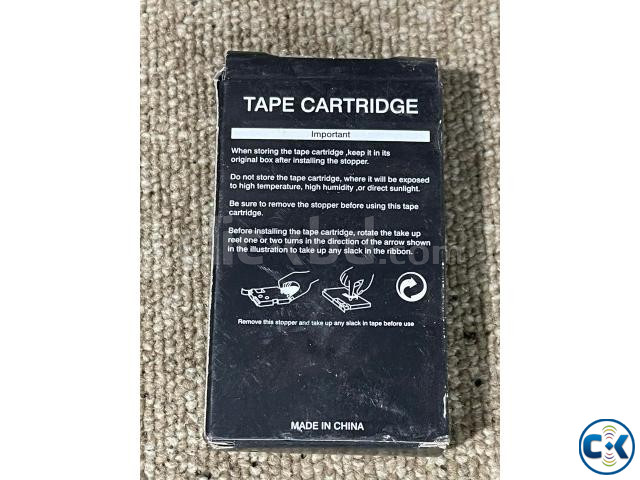 EZ Label Tape 9mm Black On White Casio printer label large image 1