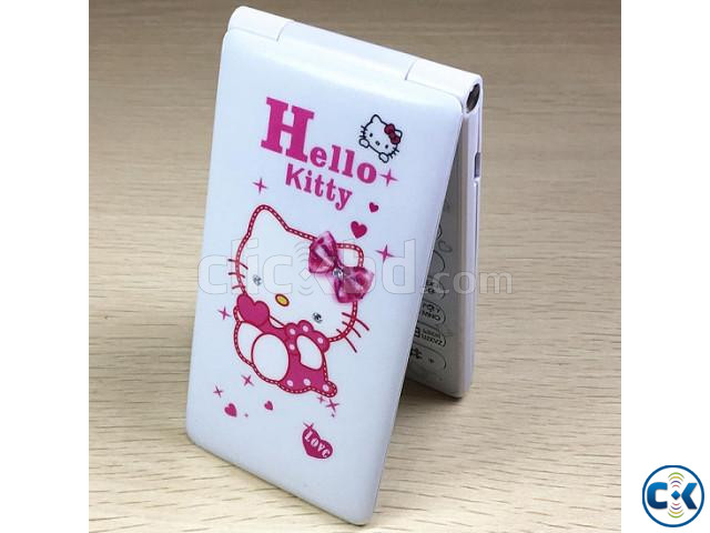 Hello Kitty D10 Folding Mobile Phone Touch Display large image 2