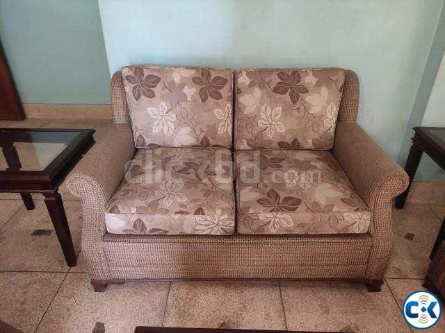 6 seater sofa set with center table and 2 side tables large image 2