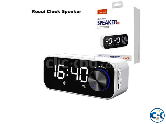 Recci RSK W11 Double Alarm Clock Bluetooth Speaker large image 1