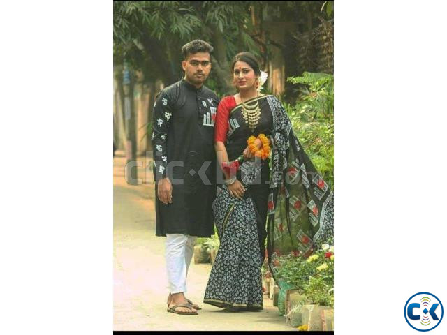 Saree Panjabi Couple Set large image 0