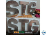 SS Hairline Finish. 3D SS letter Office Signboard.