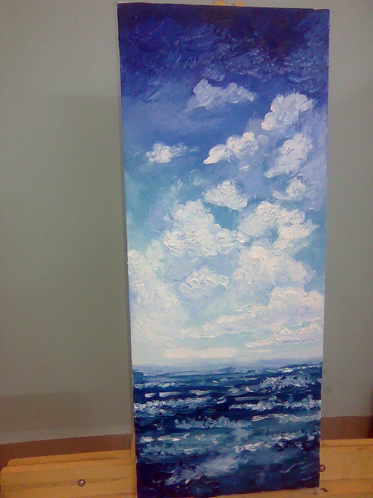 Oil painting of the sky and sea. large image 0