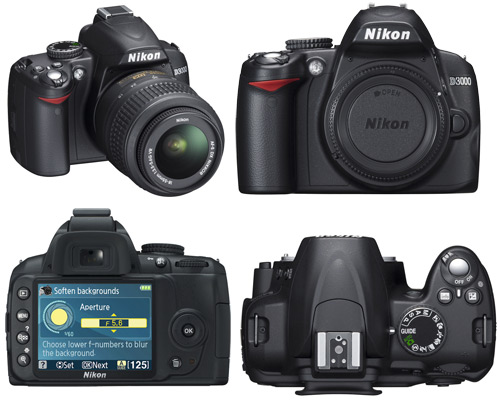 New Nikon D3000 Digital SLR Camera with 18-55 lens large image 0