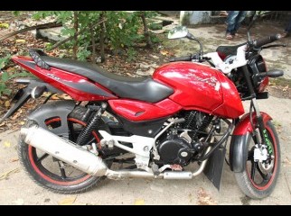 Pulsar 150cc Red with 220 original silencer pipe