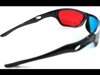 Blue Red Cyan Plastic Framed 3D Glasses 3 D Dimensional