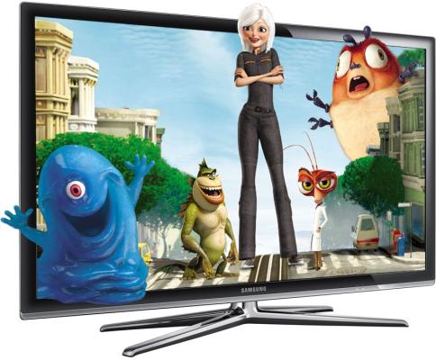 SAMSUNG 46 C7000 3D LED Tv 2pcs Glass and 3d bluray playr large image 0