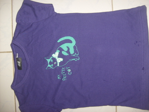 Stock Lot item of Pretty Cat Kids T-Shirt. large image 1