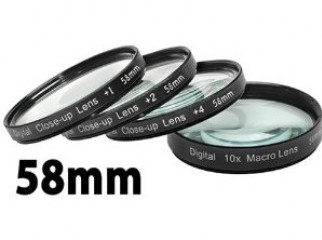 Close-Up Macro Filter Set 1 2 4 10 with Pouch 58mm 