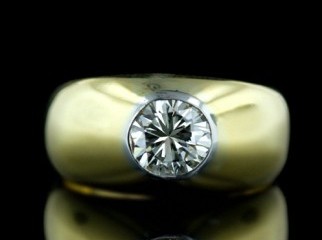 DIAMOND RING FOR MEN IN 18K GOLD from BELJIUM very RARE 