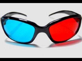 3D glass red-cyan with lots of HQ movies clips software