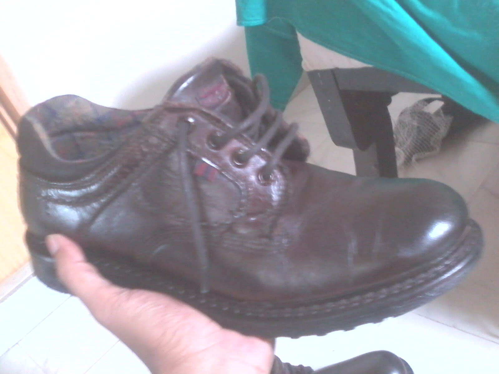 original boot shoes from abroad size 9 colour- brown  large image 1