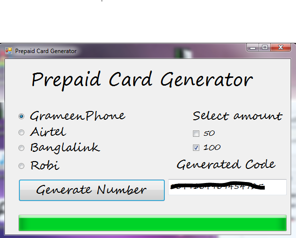 Prepaid Card Generator Banglalink Airtel Robi GrameenPhone  large image 0