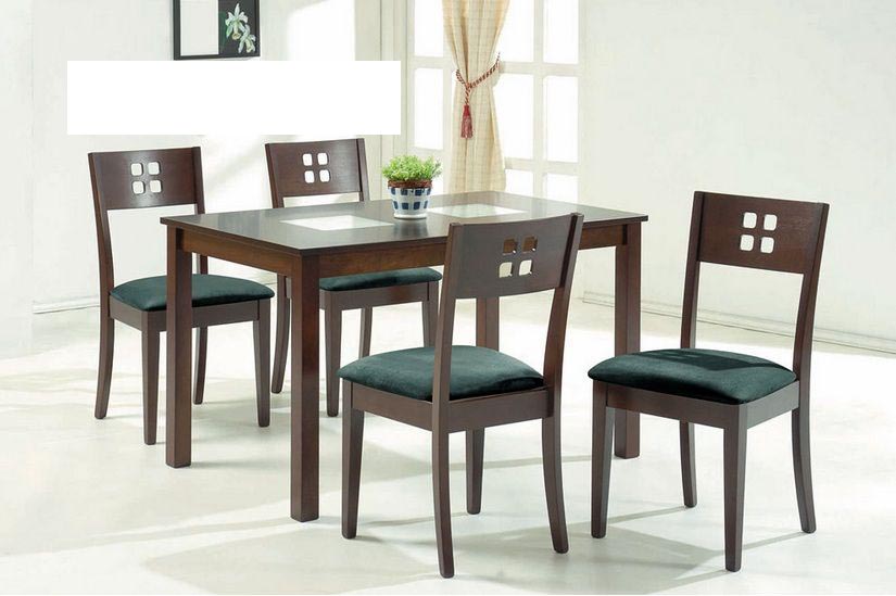 5pc Casual Dining Table Chairs Set large image 0