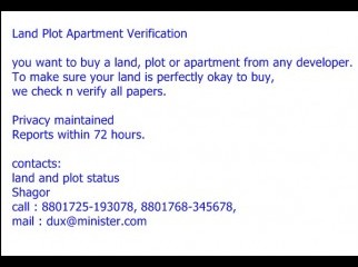 Land Plot Apartment Verification