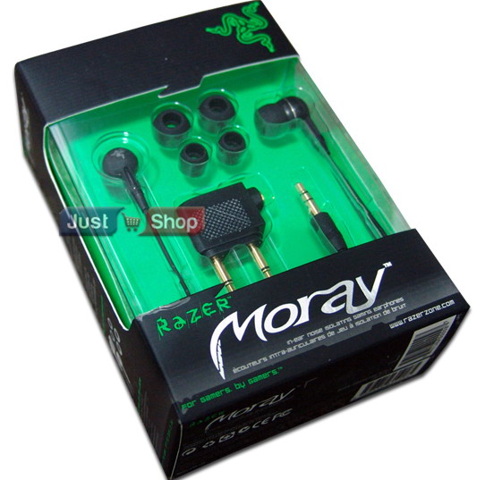 Razer Moray headset with airline travel adapter large image 0