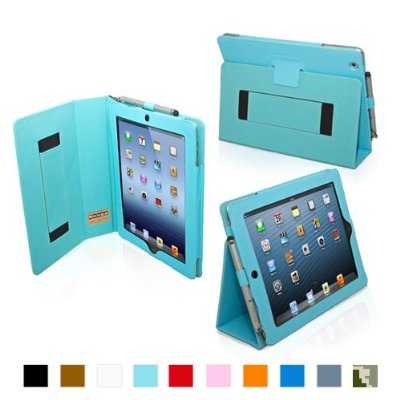 Snugg iPad 4 iPad 3 Case - Leather Case Cover large image 0