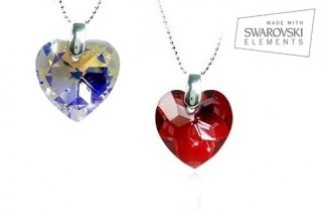 Heart-Shaped Pendant made with Swarovski Elements