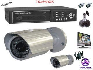 2 CCTV NorCam Camera with 4 Channel Standalone DVR