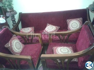 Original Shegun wooden Sofaset- 5 seats