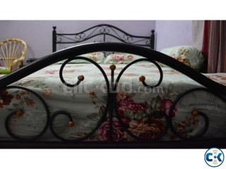 Wrought Iron Double Bed with Mattress