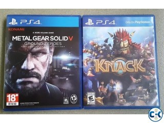 PS4 Games Knack MGS V GZ for sell