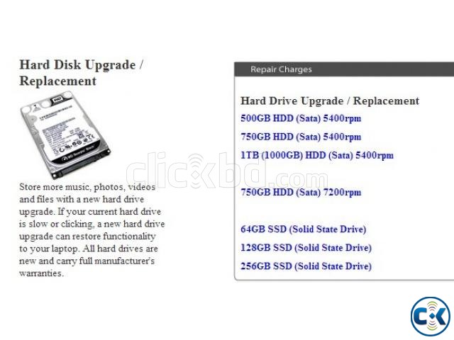 Hard Disk Upgrade Replacement large image 0