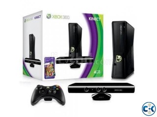 Xbox 360 slim 250gb with Kinect and 25 Games