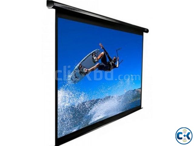 Electric Projection Screen 144 with Remote Control large image 0