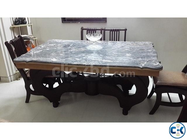 New Stylish Dinning Marble Table-Chair large image 0