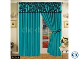 LUXURIOUS FULLY LINED ITALIAN CURTAINS TEAL BLACK 90 x90 