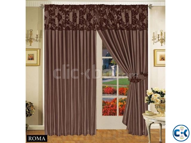 LUXURIOUS FULLY LINED ITALIAN CURTAINS chocoalte 90 x90  large image 0