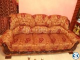 3 years used 5 seated wooden sofa set