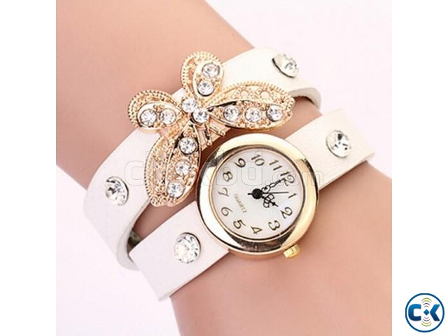 Butterfly Short Ladies Watch large image 0
