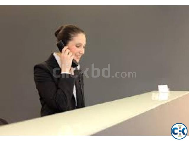 Front desk officer receptionist female. | ClickBD large image 0