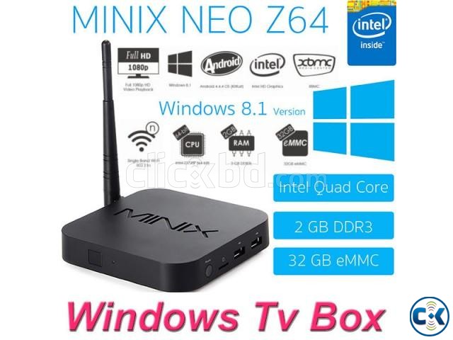 Z64W Windows Tv Box Mini PC Intel Z3735F 64bit large image 0