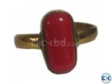 Aldomin Red Coral Gemstone Ring