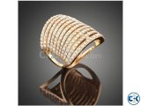 Gold Plated Crystal Ring for Women